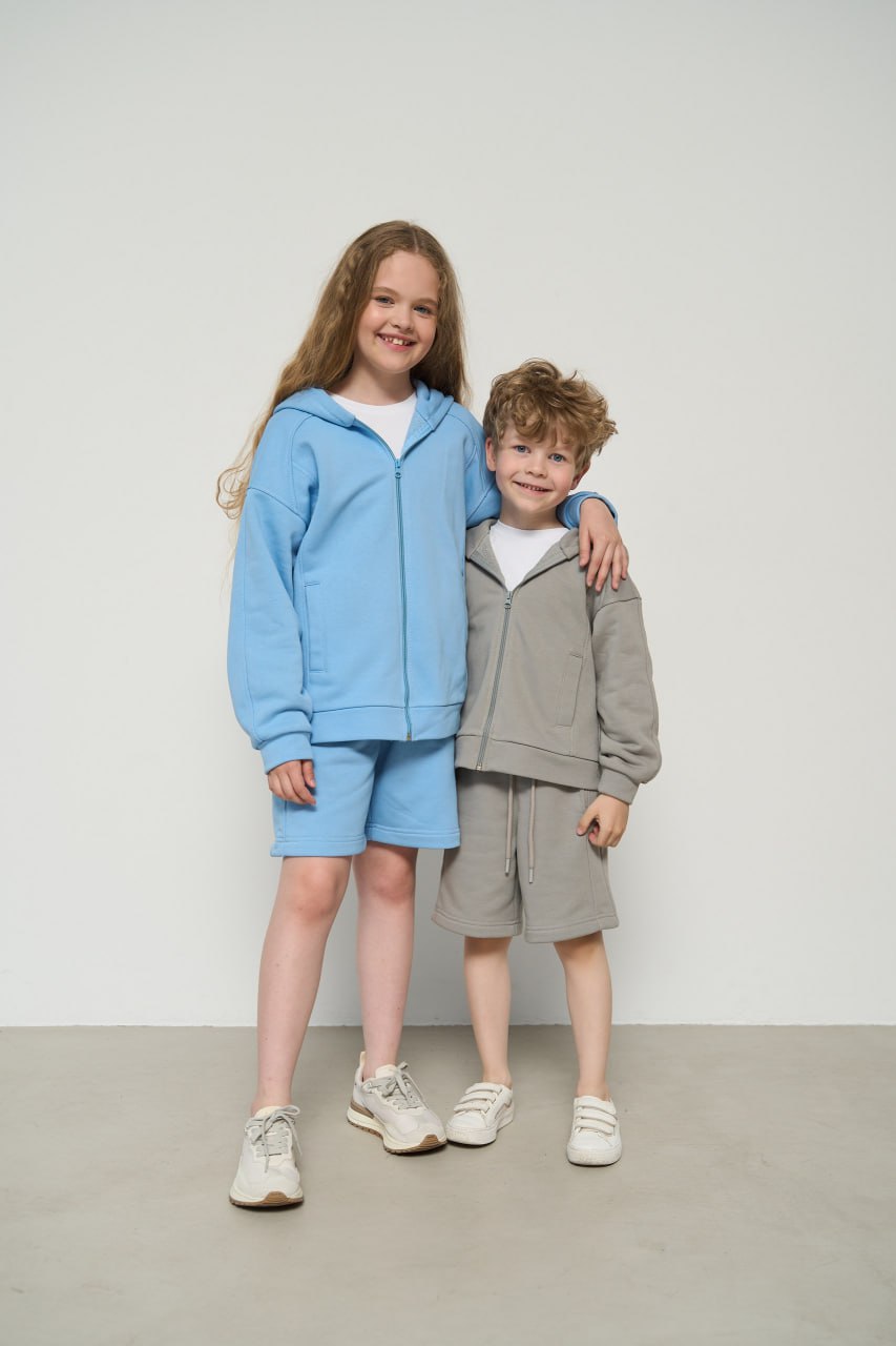 Костюм зіп-худі+шорти з тринитки